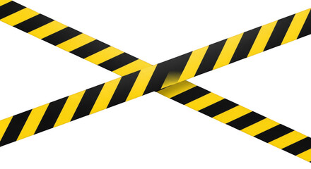 Danger Caution lines intersect black background