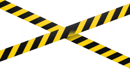 Danger Caution lines intersect black background