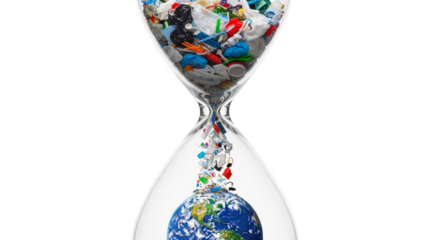 Earth imperiled Plastics sands of time