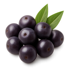 blueberries on a white background
