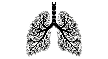 Luminous lungs with fractal branching pathways