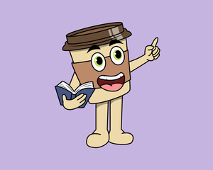 Cute anthropomorphic coffee cup character mascot in various poses, perfect for café branding, coffee shop menu design, educational materials, and lifestyle illustrations. 