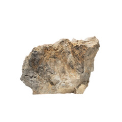 Close up shot of a rock isolated on a black background