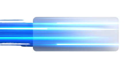Abstract Speed Light Effect with Blue Streaks and White Rectangle