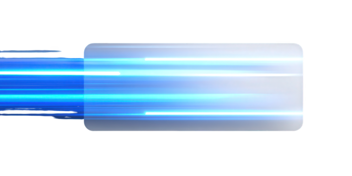 Abstract Speed Light Effect with Blue Streaks and White Rectangle