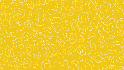 Yellow and white seamless pattern with abstract animal print elements  © Lara