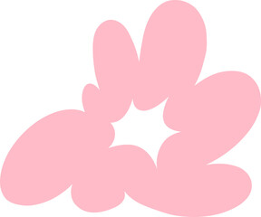 Organic Blobby Pink Clover Petal Form