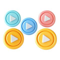 Colorful buttons in playful designs arranged attractively on a white surface