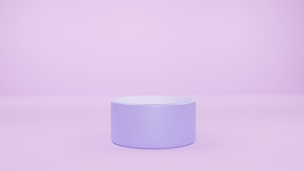 ３Dのシンプルなディスプレイ台　紫　光沢