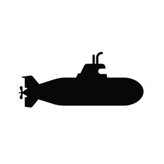 Black silhouette of a submarine watercraft vessel