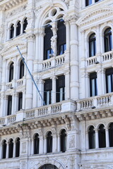 Trieste City Hall Building Facade Detail, Italy