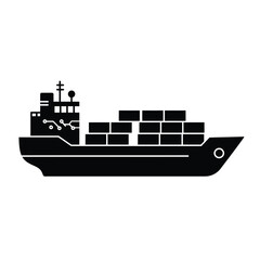Cargo ship with containers vessel transport