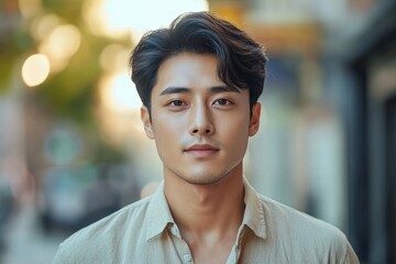 Close-up photo of an Indian male businessman sitting in a headset in the office, communicating via video call while conducting business training and explaining concepts hand gestures, Generative AI