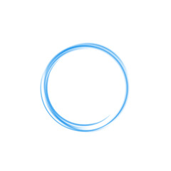 Abstract Circular Brush Ring with Blue Swirl Effect and Transparent Background for Elegant Frame Use