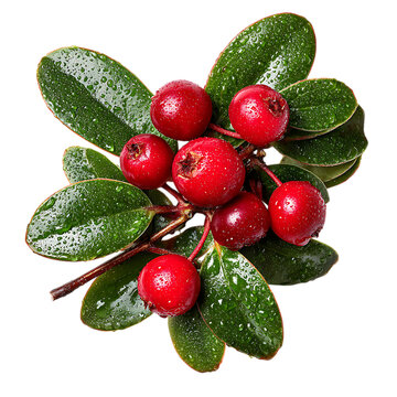 Gaultheria mucronate plant with red Ber png