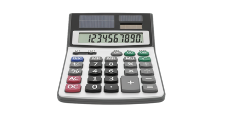 Desk Calculator Solar Powered Math Finance Numbers