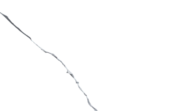 Abstract White Crack on Black Background