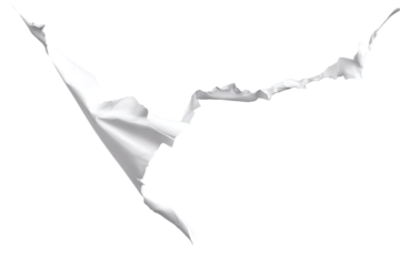 Abstract White Fabric Drape on Black Background