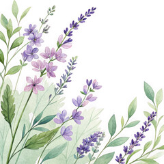 Delicate lavender and floral arrangement botanical beauty for elegant designs transparent background