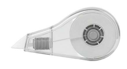 White Plastic Correction Tape Dispenser Studio Shot