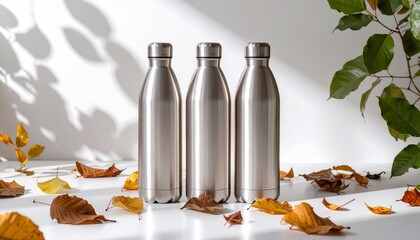 Eco-friendly reusable water bottles promoting sustainable living and healthy hydration