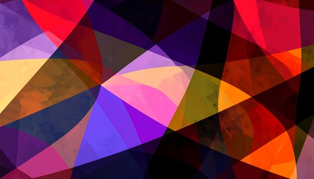 Abstract colorful polygonal pattern - Powered by Adobe