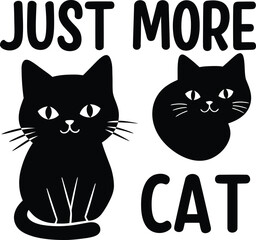 Adorable and simple vector illustration featuring two black cats with the text 