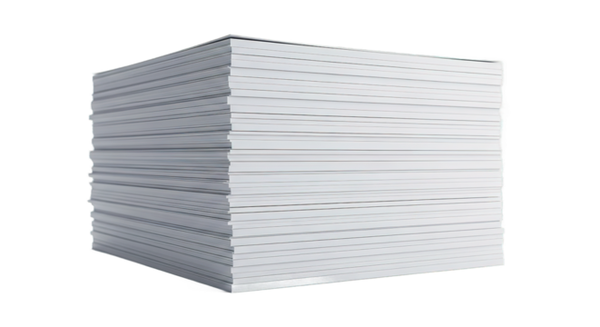 Stack of White Paper Sheets Printing Paper Supply