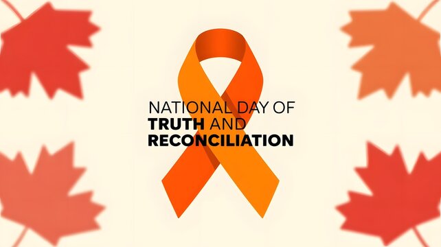 National Day of Truth and Reconciliation Orange Ribbon Awareness Concept - Powered by Adobe