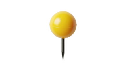 Yellow Push Pin Office Supply Stationery
