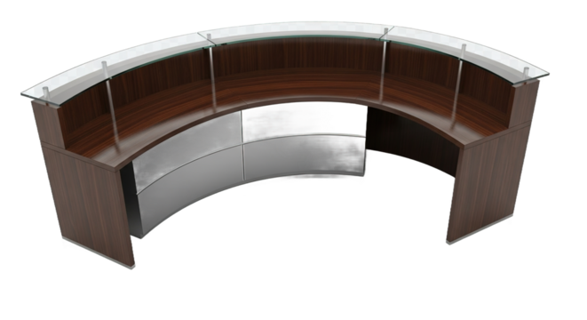 Modern Curved Reception Desk Office Furniture