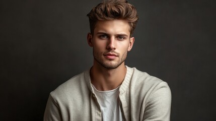 Obraz premium Handsome Man Portrait Studio Shot.