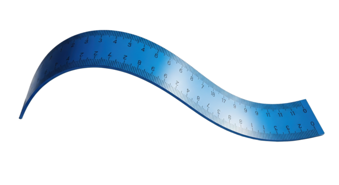 Flexible Blue Curve Ruler Measurement Tool