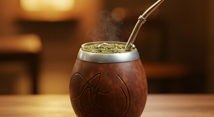 Chilled Yerba Mate in Authentic Argentinian Gourd