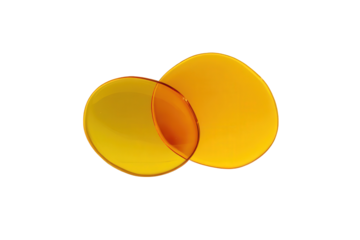 Abstract Yellow Circles on Transparent Background