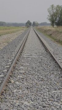 Railway Tracks Converging 
