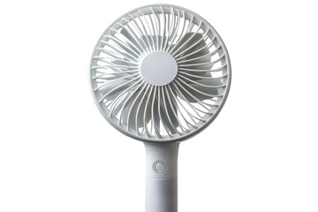 Handheld fan featuring a transparent design ideal for personal cooling during hot weather in indoor or outdoor settings