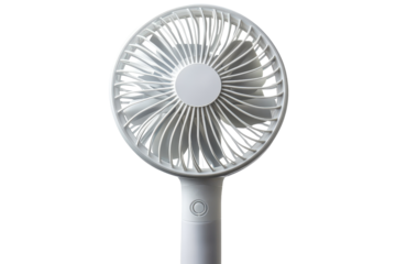 Handheld fan featuring a transparent design ideal for personal cooling during hot weather in indoor or outdoor settings