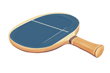 Funny illustration of a table tennis racket with a unique design showcasing its shape and details in a humorous manner