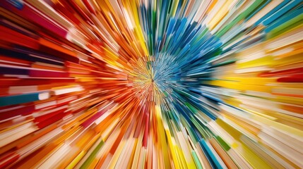 Obraz premium Colorful Bookshelf Explosion.