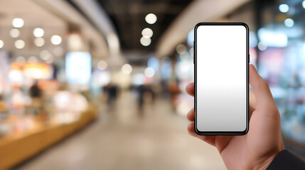 Hand Holding Smartphone with Active Screen, Product Presentation and Mobile App Mockup Concept