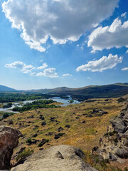 Mtkvari River, seen from Uplistsikhe, an ancient rock-hewn town in eastern Georgia