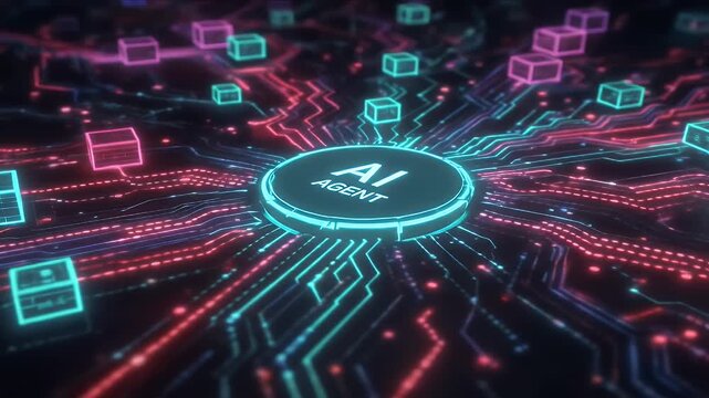 Ai Agent System Technology Automation Background Animation