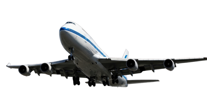 Soaring High: A powerful view of a jet airplane taking off against a dark background