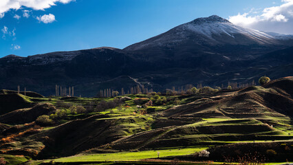 Beautiful mountains in the spring in Caucasus
