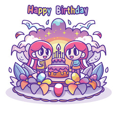 Birthday cake celebration