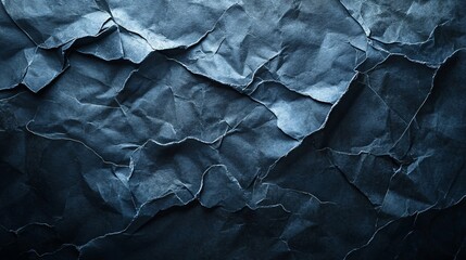 Fototapeta premium Dark crumpled paper texture for an abstract background design