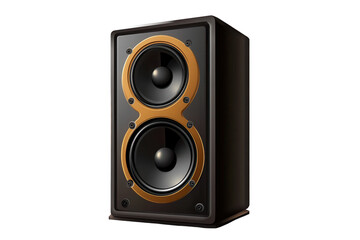 Fototapeta premium Stacked audio music speaker isolated on a transparent background for artistic and promotional purposes