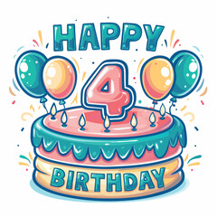 4th birthday cake