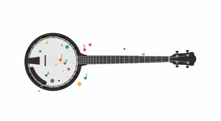 Banjo illustration symbolizing International Music Day folk music joy rhythm creativity harmony culture and inspiration